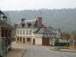 Street in provincial French small town in a valley
