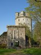 Tower and entrance gate of an old fortress in France
