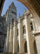 The arches and constructions of a Gothic cathedral 
