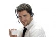 businessman showing his business card