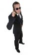 businessman with bluetooth and sunglasses