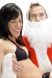 sexy lady with santa man