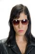 close up of female face with sunglasses