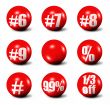 red 3D spheres