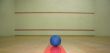 Squash ball in a hall