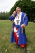 Old ukrainian Cossack with  whiskers and pipe