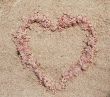 heart of sand on the beach