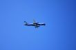 The dark blue plane
