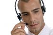 young businessman with headphone