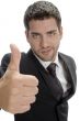 businessman gesturing thumbs up
