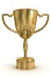 Gold cup of the winner. the 3D  image.