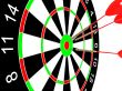 Darts on a white background. Isolated 3D image
