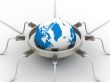 protected global network the Internet. 3D image.