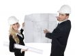 engineers reviewing blueprint