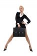 businesswoman holding office-bag