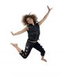 glamorous lady jumping