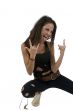 stylish pose of pretty female