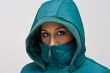 Young woman with green hood