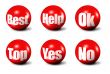 red 3D spheres