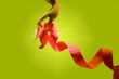 Hand with ribbon