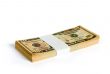Wad of 10 dollar bank notes