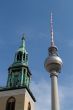 Berlin TV tower and Church