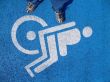 Logo for disabled  with valid person feet