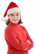 Beautiful girl with hat of Santa Claus