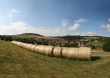 Haybales in a german landscape in Hesse