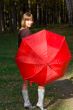 girl with a red umbrella