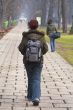 Teenage girl walking