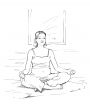 Pregnant woman in meditation
