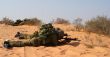 Israeli soldiers excersice in a desert