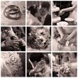 Collage of nine wedding photos