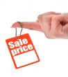hand holding price tag
