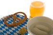 Munich October celebration with beer, cracknel and veal sausage