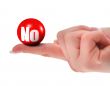 NO sign on finger
