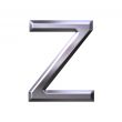 3D Silver Letter z