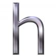 3D Silver Letter h