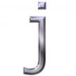 3D Silver Letter j