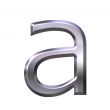 3D Silver Letter a