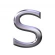 3D Silver Letter s