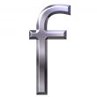 3D Silver Letter f