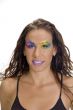 close up of female model with colorful makeup