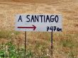 Sign on the way to Santiago