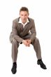 sitting man