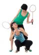 girls with badminton racket