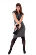 beautiful woman with handbag