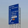 Sign on a german highway in Kassel/Germany