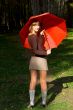 girl with a red umbrella